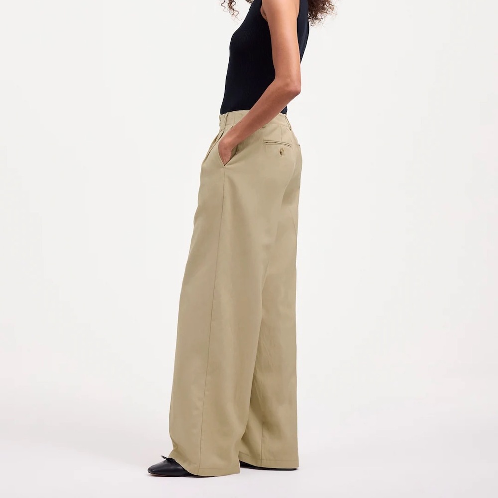 Madewell The Harlow Wide-Leg Pant in Drapey Twill - Size 8 - NWT